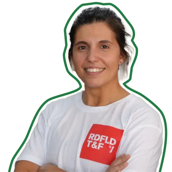 Portrait of Maria, coach at Redfield T&F