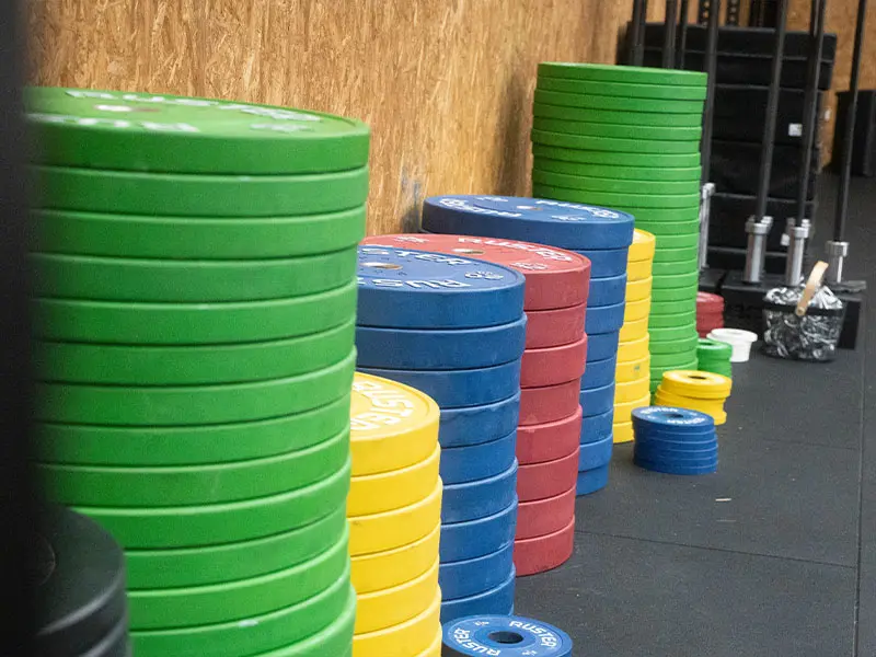 Plates and barbells