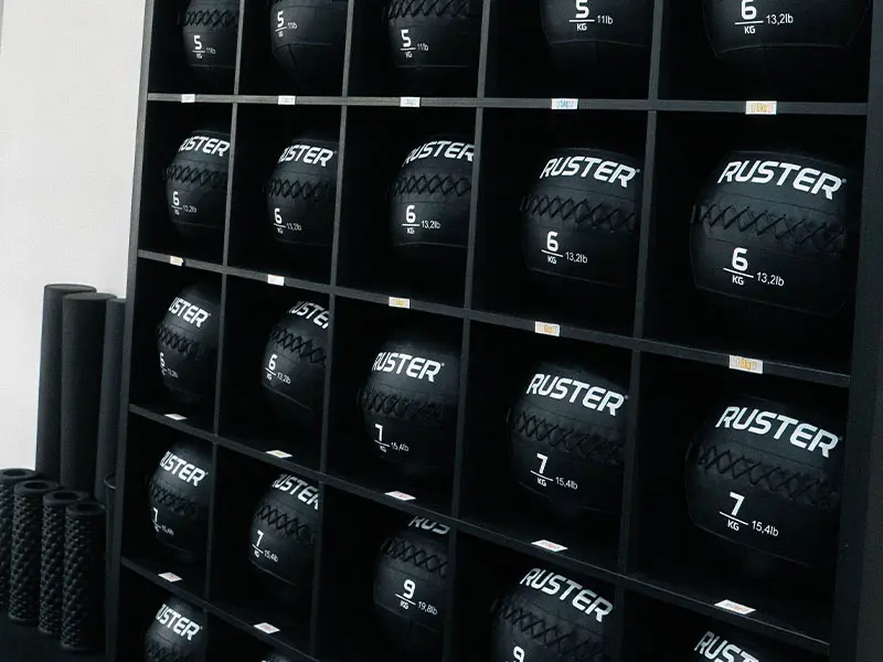 Med balls and foam rollers